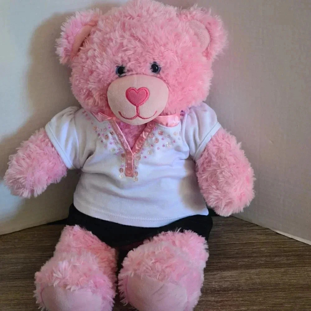 Pink Build a Bear with outfit